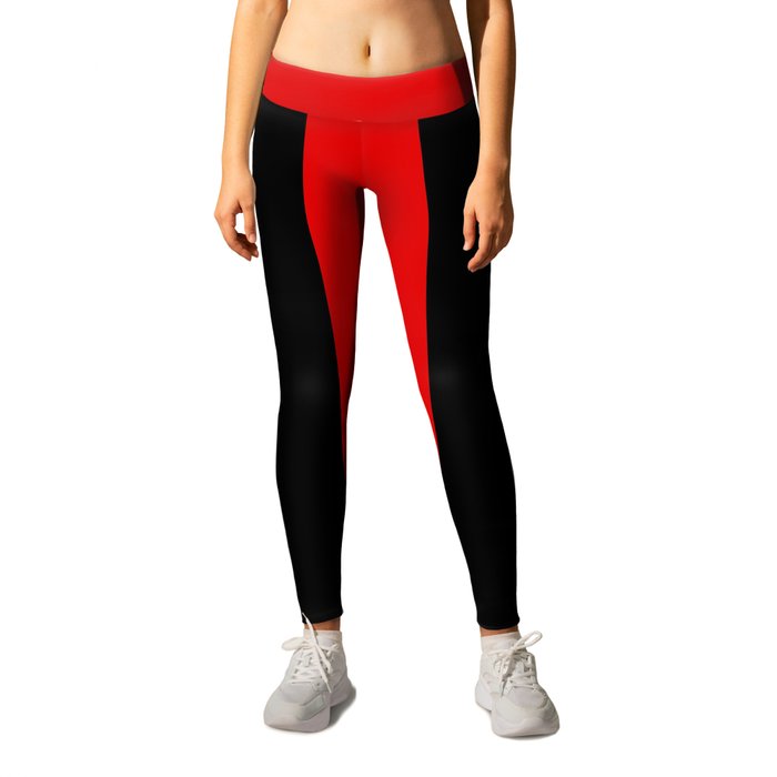 Letter U (Black & Red) Leggings