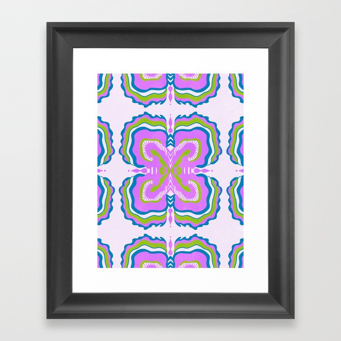 ZENflower, purple Framed Art Print