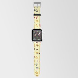 Geometric pattern with colored elements, vintage abstract background Apple Watch Band