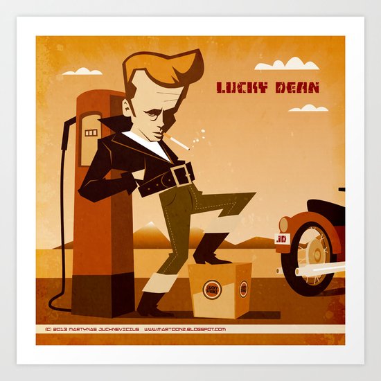Lucky Dean Art Print