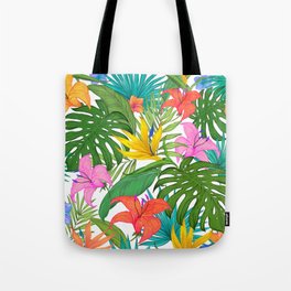 Tropical Colorful Palm Garden Tote Bag