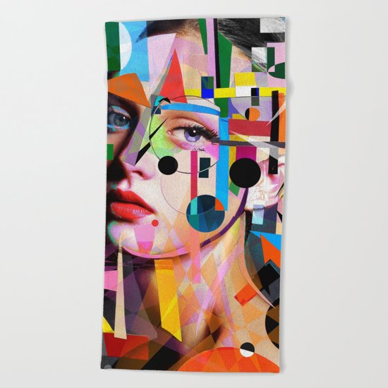 SHE LOVES COLORS Beach Towel