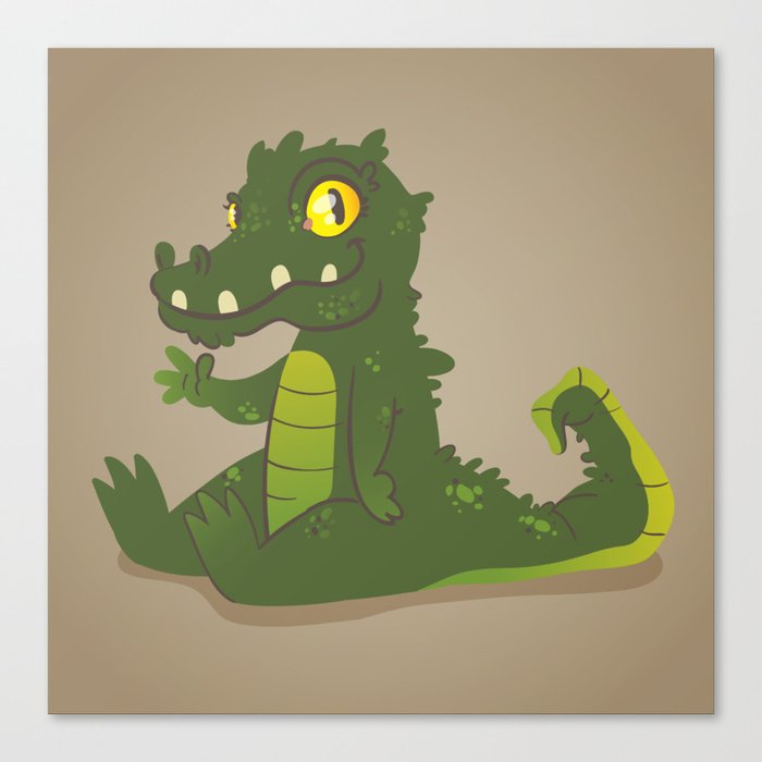 Baby Crocodile Canvas Print