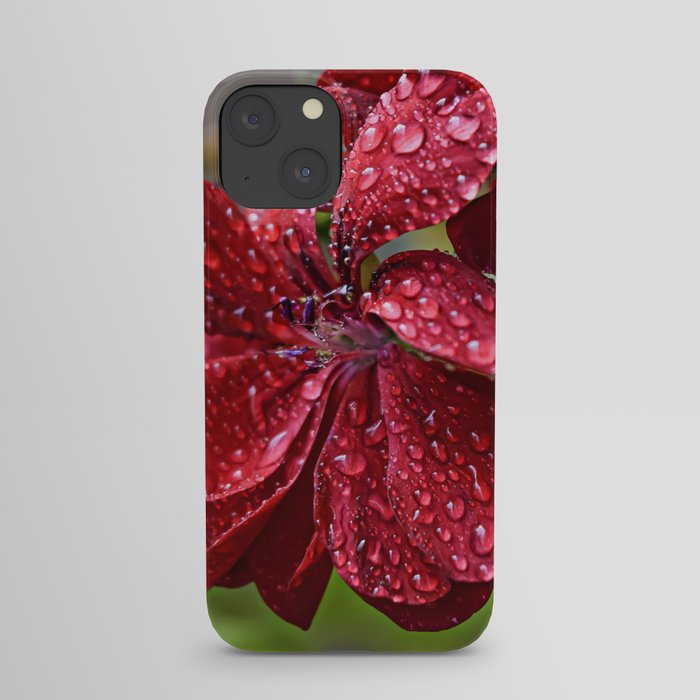 Rainy Blooming Flower iPhone Case