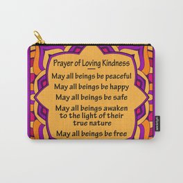 Prayer of Loving Kindness - Colorful Mandala Design Carry-All Pouch