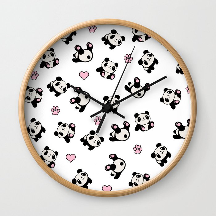 Panda pattern Wall Clock