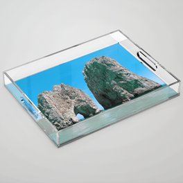 Blue Amalfi Coast Campania Italy Acrylic Tray