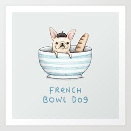 French Bowl Dog Art Print