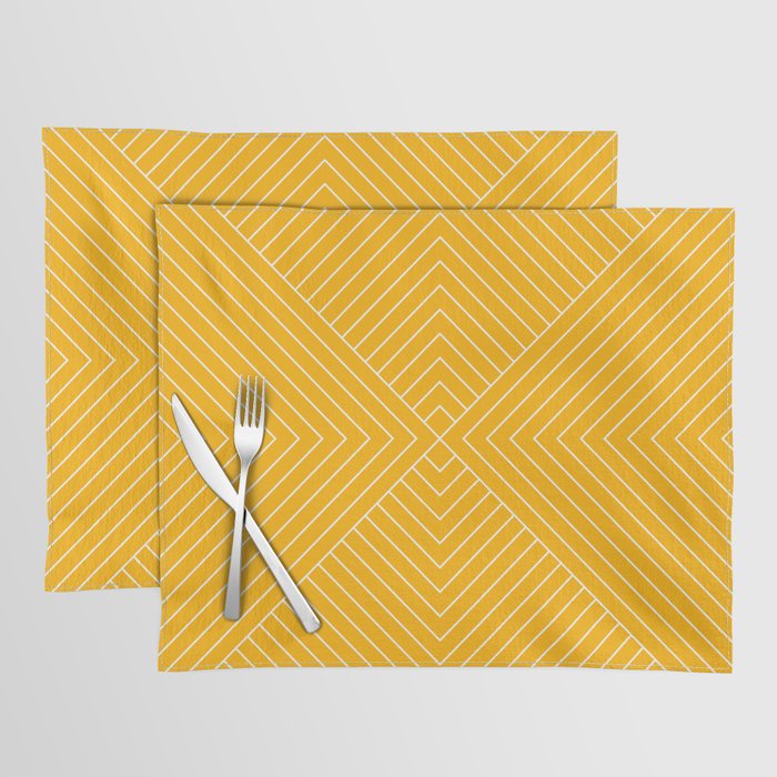 Art Deco Yellow Placemat