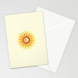 Abstract Sun 2 pink  Stationery Card