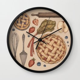Pie Baking Collection Wall Clock