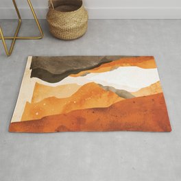 Water Flow 5 Rug | Graphicdesign, Sunset, Stream, Illustration, Flow, Abstract, Water, Color, Cliffs, Wall 