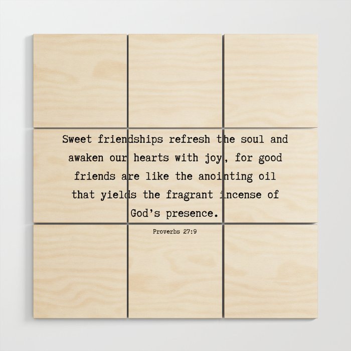 Proverbs 27 9 #bibleverse #minimalism #typography Wood Wall Art