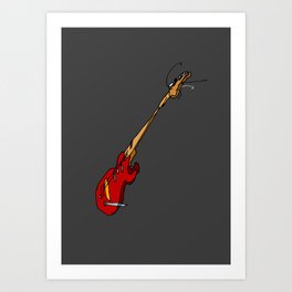 Abstract Guitar Art Print
