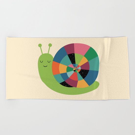 Snail Time Beach Towel