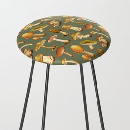 Wild Mushrooms Green Counter Stool