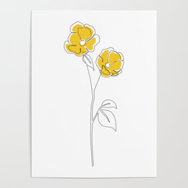 Mustard Bloom Poster