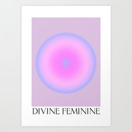 Divine Feminine Spiritual Gradient Art Print Art Print