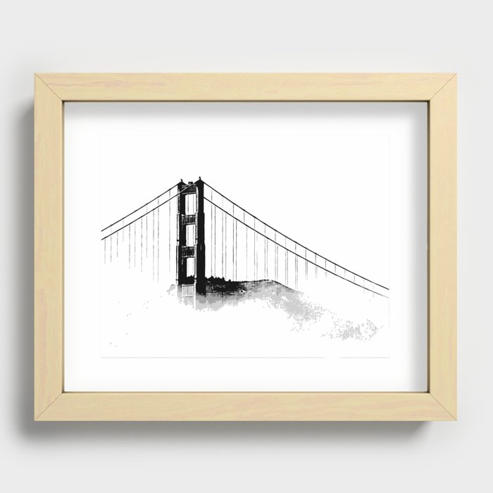 Golden Gate Bridge  Recessed Framed Print