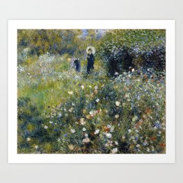 Renoir - Woman with a Parasol in a Garden Art Print