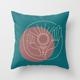 With Open Hands Throw Pillow