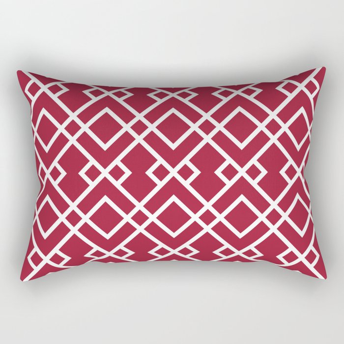 University Of Alabama Colors Trendy Patterns Minimal Pattern College Football Sports Rectangular Pillow By Varsity