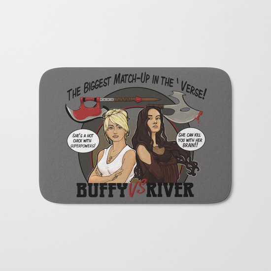Buffy vs River Bath Mat