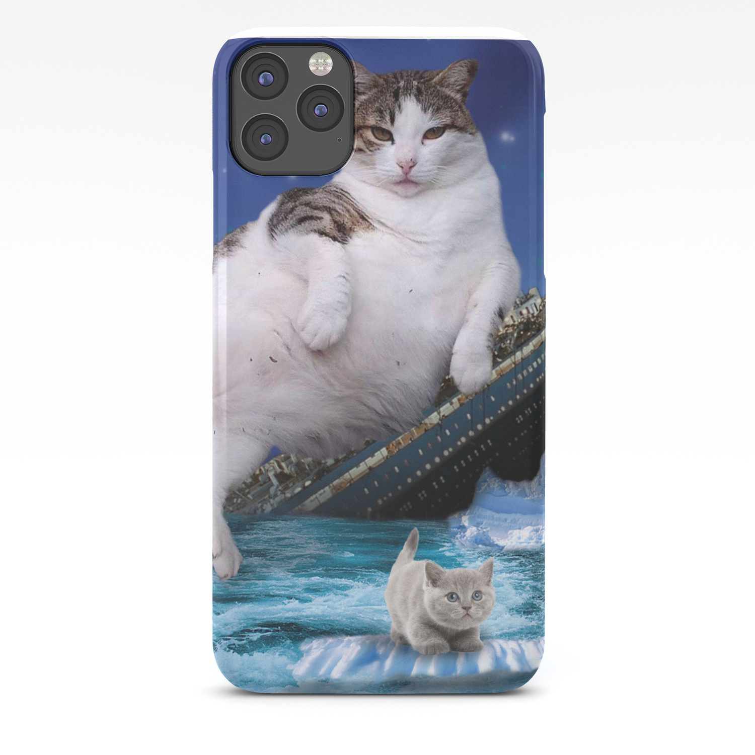 Cat Sinking Kitty Fat Cats Rescue Movie Famous Scene Iphone Case