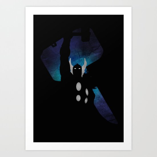 SuperHeroes Shadows : Thor Art Print