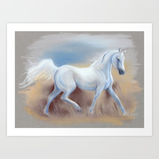 White Horse Art Print