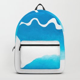 Blue Ombre Clam ~ white background Backpack