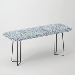 Powerful and floral pattern mint Bench