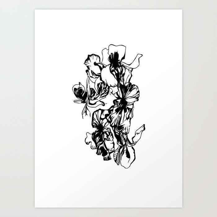 Black Irises Art Print