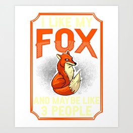 Red Foxes Fennec Fox Animal Funny Cute Art Print