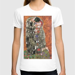 Rare Silver Coat Version of Gustav Klimt's 'The Kiss' T Shirt