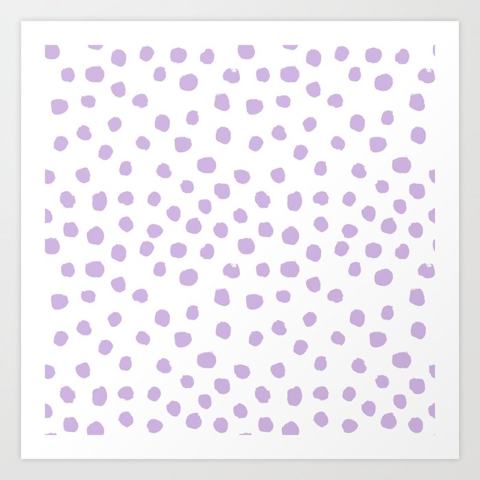 Dots Painted Polka Dot Pattern Minimal Lavender Nursery Basic