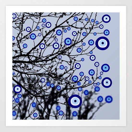 Evil Eye Tree Art Print