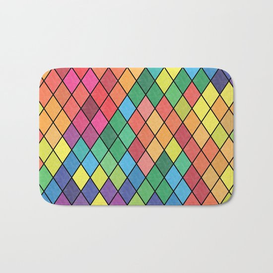 Lovely geometric Pattern X Bath Mat