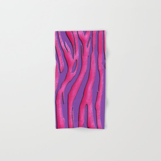 Bright Purple & Pink Zebra Print Hand & Bath Towel