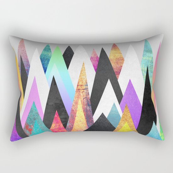 Colorful Peaks Rectangular Pillow