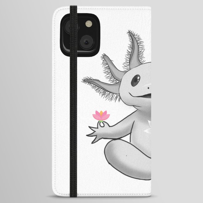 Axolotl cute Axolotl in yoga time  iPhone Wallet Case