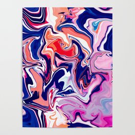 Digitally created marble design Poster