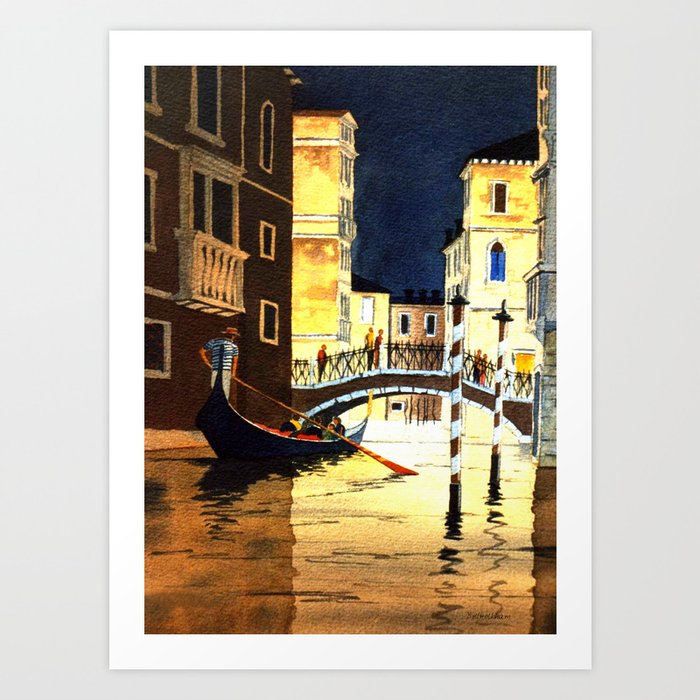 Evening In Venice Italy Art Print