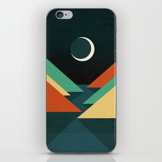 Quiet stream under crescent moon iPhone & iPod Skin