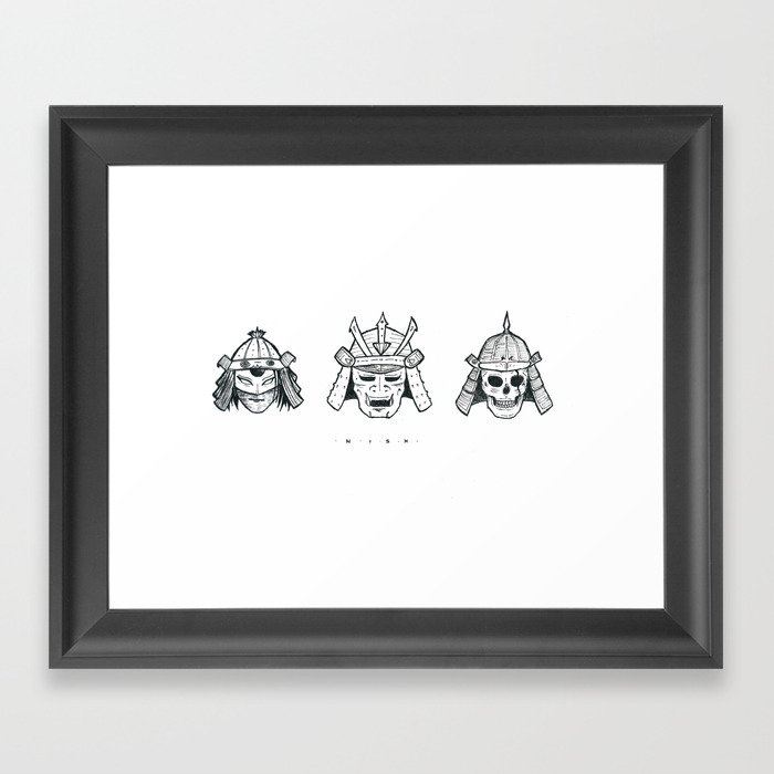 Samurai Trio Framed Art Print