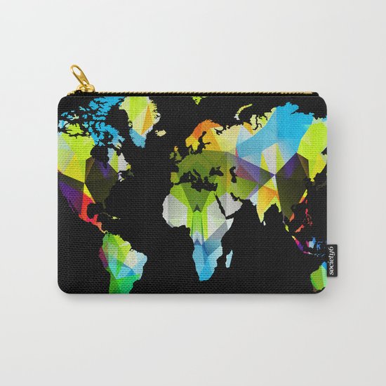 Colorful world map Carry-All Pouch