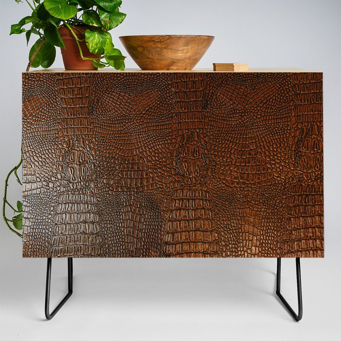 Brown leather texture Credenza