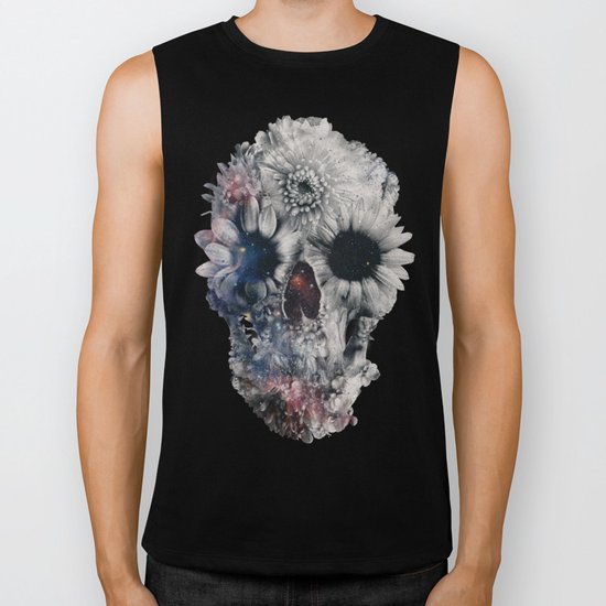 Floral Skull 2 Biker Tank