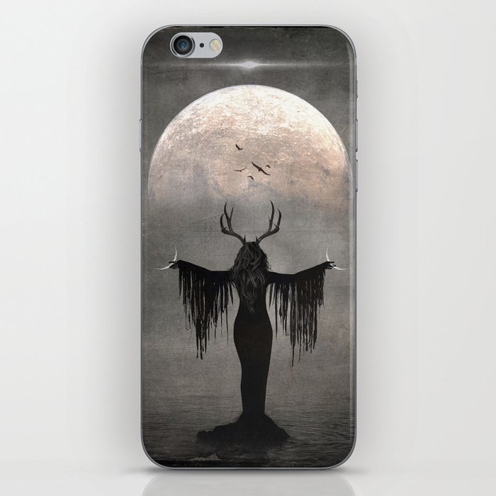 Creatrix - Witch Moon Goddess Magick Gothic Spell Antlers Horns Horned iPhone Skin