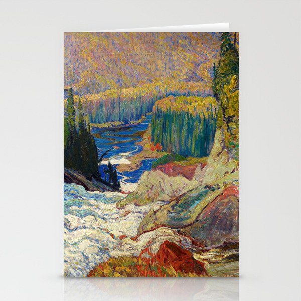 Falls Montreal River by James Edward Hervey MacDonald - Canada, Canadian Oil Painting Stationery Cards